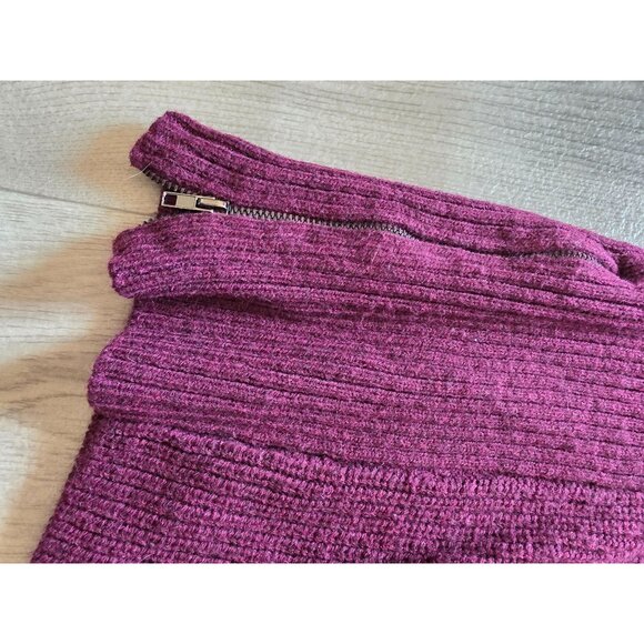 Torrid Plus Size Plum Purple V Neck Knit Sweater With Side Zipper Detail - Picture 5 of 8